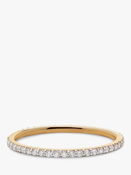 Monica Vinader 14ct Yellow Gold Diamond Eternity Ring, Gold - view 2, Gold