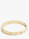 Coach C Motif Crystal Hinge Bracelet, Gold