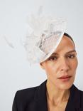 John Lewis Carina Diamante Teardrop Fascinator, White