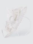 John Lewis Carina Diamante Teardrop Fascinator, White