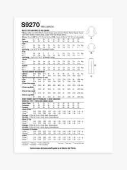 Simplicity Misses' Tops and Pants Sewing Pattern, SS9270H5 - view 2, Multi