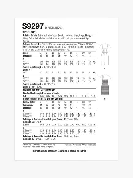 Simplicity Misses' Straight Dress Sewing Pattern, S9297A5 - view 2, Multi
