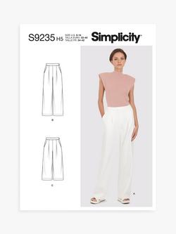 Simplicity Misses' Pleated Pants Sewing Pattern, S9235, Multi