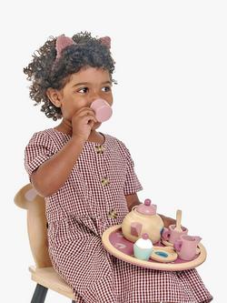 Babyblooms Personalised Wooden Afternoon Tea Set, Pink - view 2, Pink