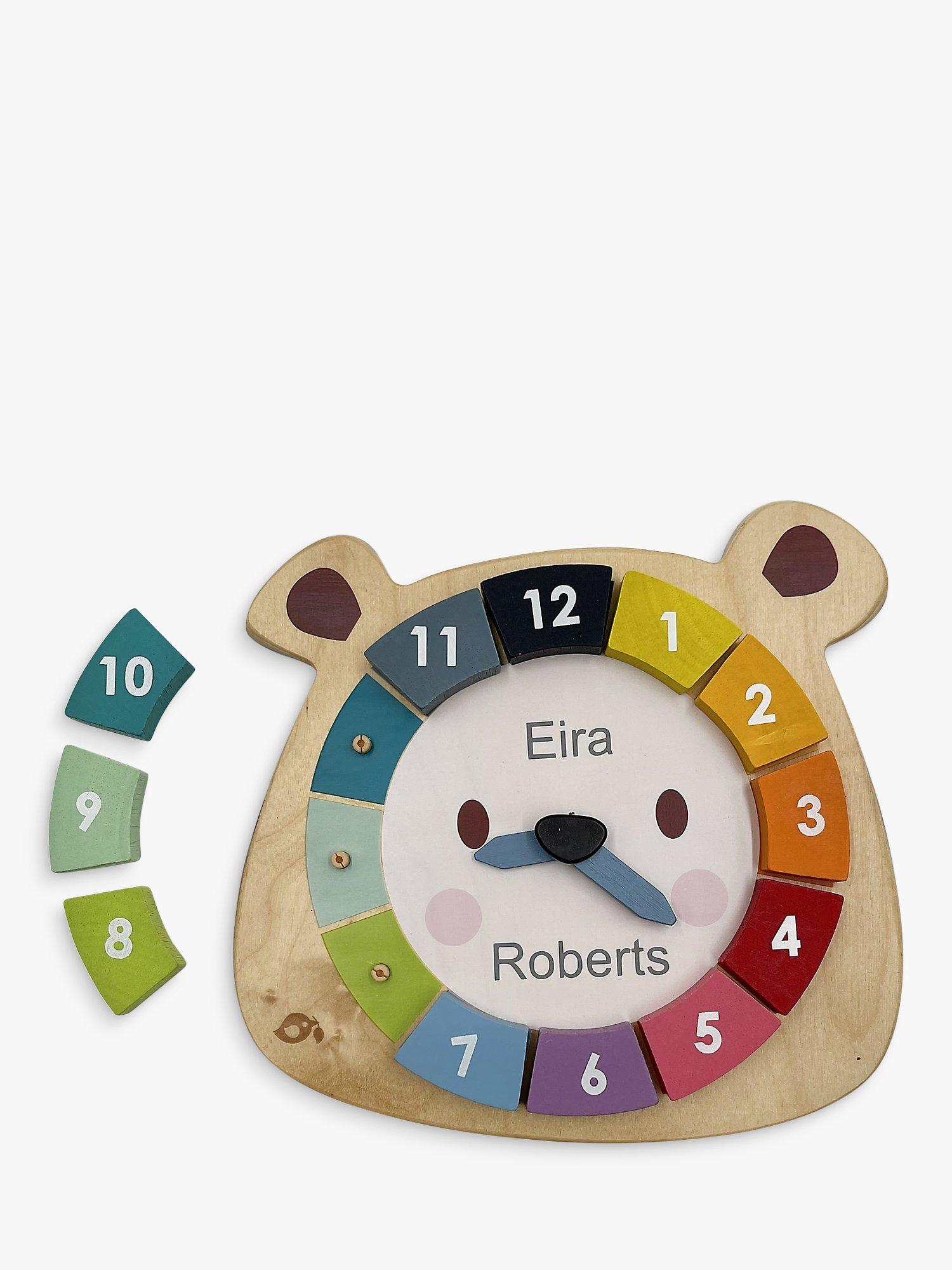 Babyblooms Personalised Wooden Bear Head Clock