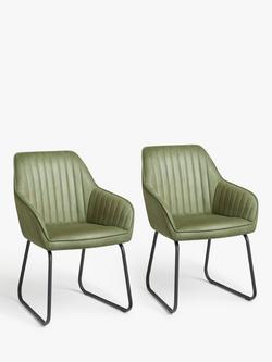 John Lewis Brooks II Dining Armchairs, Set of 2, Green