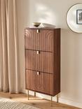 John Lewis Harvard Tall Shoe Storage Unit, Walnut