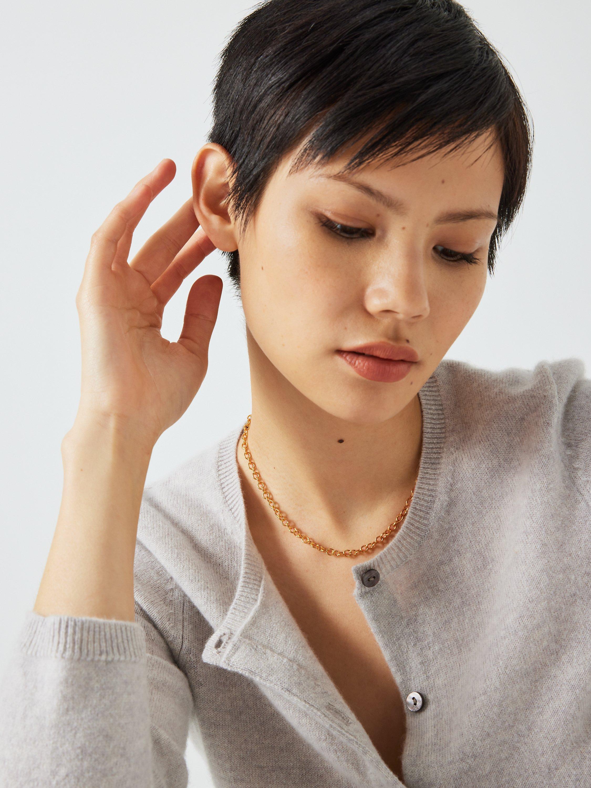 Product image 2 of 4, which shows John Lewis Rolo Chain Necklace, Gold