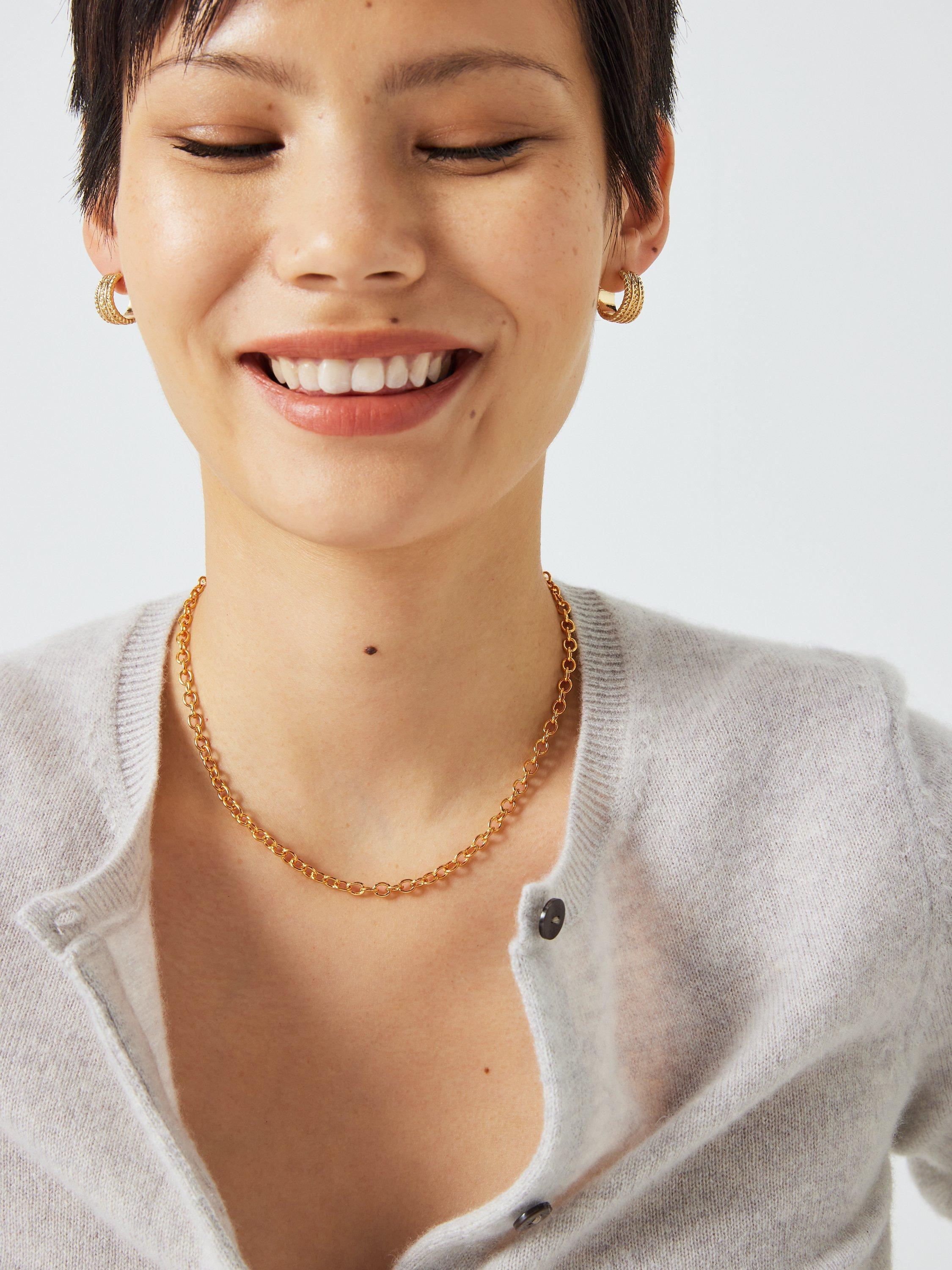Product image 4 of 4, which shows John Lewis Rolo Chain Necklace, Gold