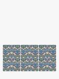 Morris & Co. Strawberry Thief Pure Morris Cork-Backed Placemats, Set of 6, Blue