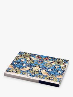 Morris & Co. Strawberry Thief Pure Morris Cork-Backed Placemats, Set of 6 - view 2, Blue