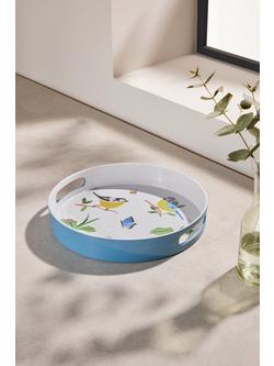 John Lewis Wildlife Round Melamine Tray, Multi - view 2, Multi