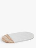 John Lewis Marble Serving Board, White/Amber