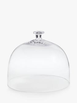 John Lewis Glass Serve Dome, 27.8cm, Clear, Clear