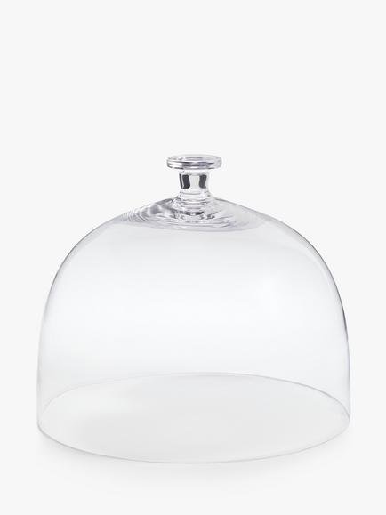 John Lewis Glass Serve Dome, 27.8cm, Clear, Clear Clear