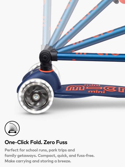 Micro Scooters Mini Deluxe Foldable LED Scooter - view 2, Navy