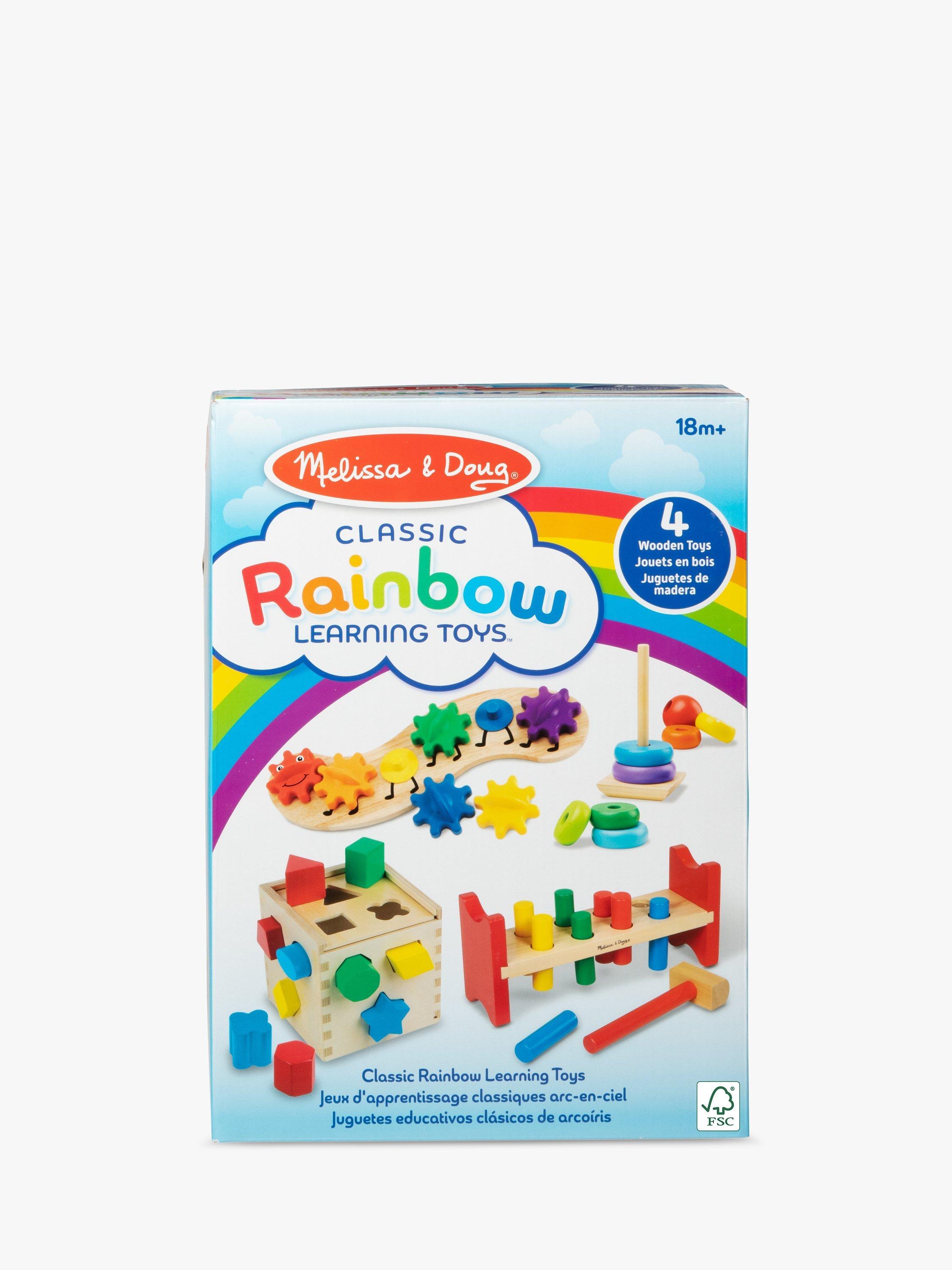 Melissa Doug Classic Rainbow Learning Wooden Toy Set