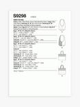 Simplicity Market Tote Bag Sewing Pattern,  SS9298, OS