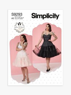 Simplicity Ruffle Hem Dress Sewing Pattern,  SS9293, A5, Multi