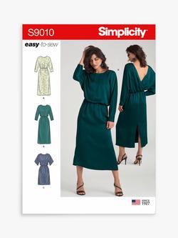 Simplicity Elastic Waist Dresses Sewing Pattern, S9010, H5, Multi