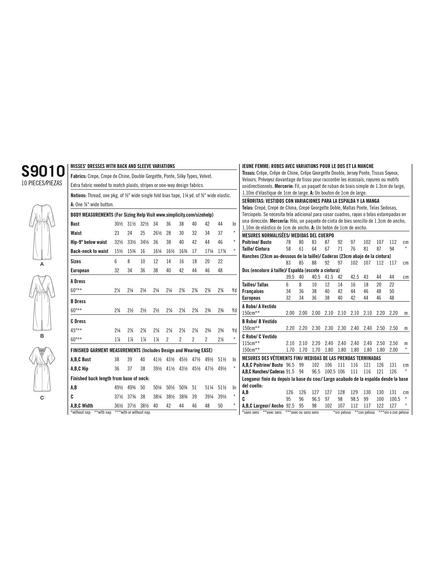 Simplicity Elastic Waist Dresses Sewing Pattern, S9010, H5 - view 2, Multi