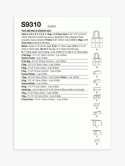 Simplicity Bags Sewing Pattern, SS9310,OS - view 2, Multi