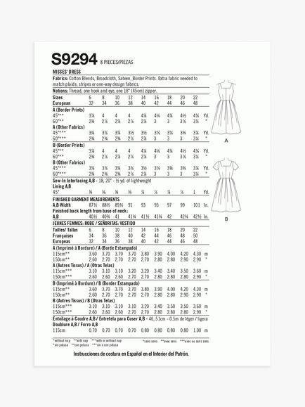Simplicity Misses' Flared Vintage Dress Sewing Pattern, S9294 - view 2, E5