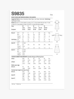 Simplicity Misses' Dress and Pinafore Apron Sewing Pattern, S9835 - view 2, Multi