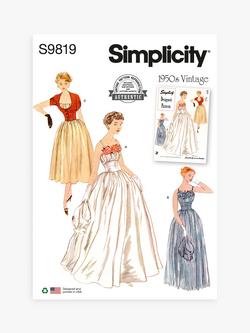 Simplicity Misses' 50s Vintage Dress and Jacket Sewing Pattern, S9819, Y5