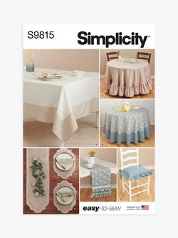 Simplicity Tabletop Decor Sewing Pattern, S9815, Multi