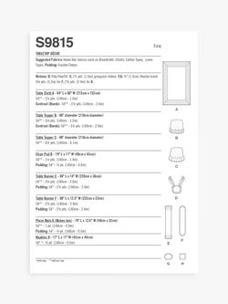 Simplicity Tabletop Decor Sewing Pattern, S9815 - view 2, Multi