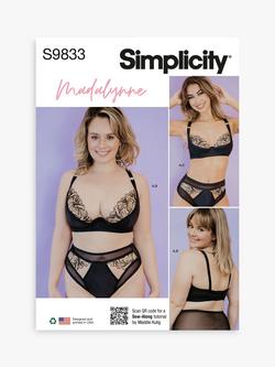 Simplicity Misses' and Women's Bra, Panty and Thong Sewing Pattern, S9833A, Multi