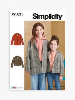 Simplicity Children's and Girls' Jacket Sewing Pattern, S9831, HH