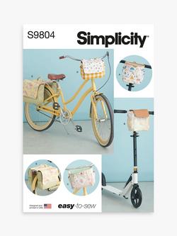 Simplicity Bicycle Bags, Baskets and Panniers Sewing Pattern, S9804OS, Multi