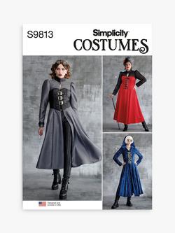 Simplicity Misses' and Women's Costume Coats Sewing Pattern, S9813, Multi