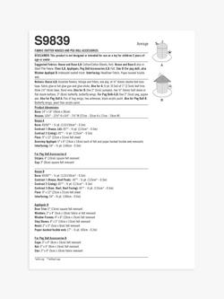 Simplicity Fabric Critter Houses and Peg Doll Accessories Sewing Pattern, S9839OS - view 2, Multi