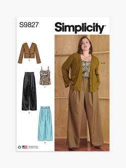 Simplicity Women's Pants, Camisole and Cardigan Sewing Pattern, S9827, Multi