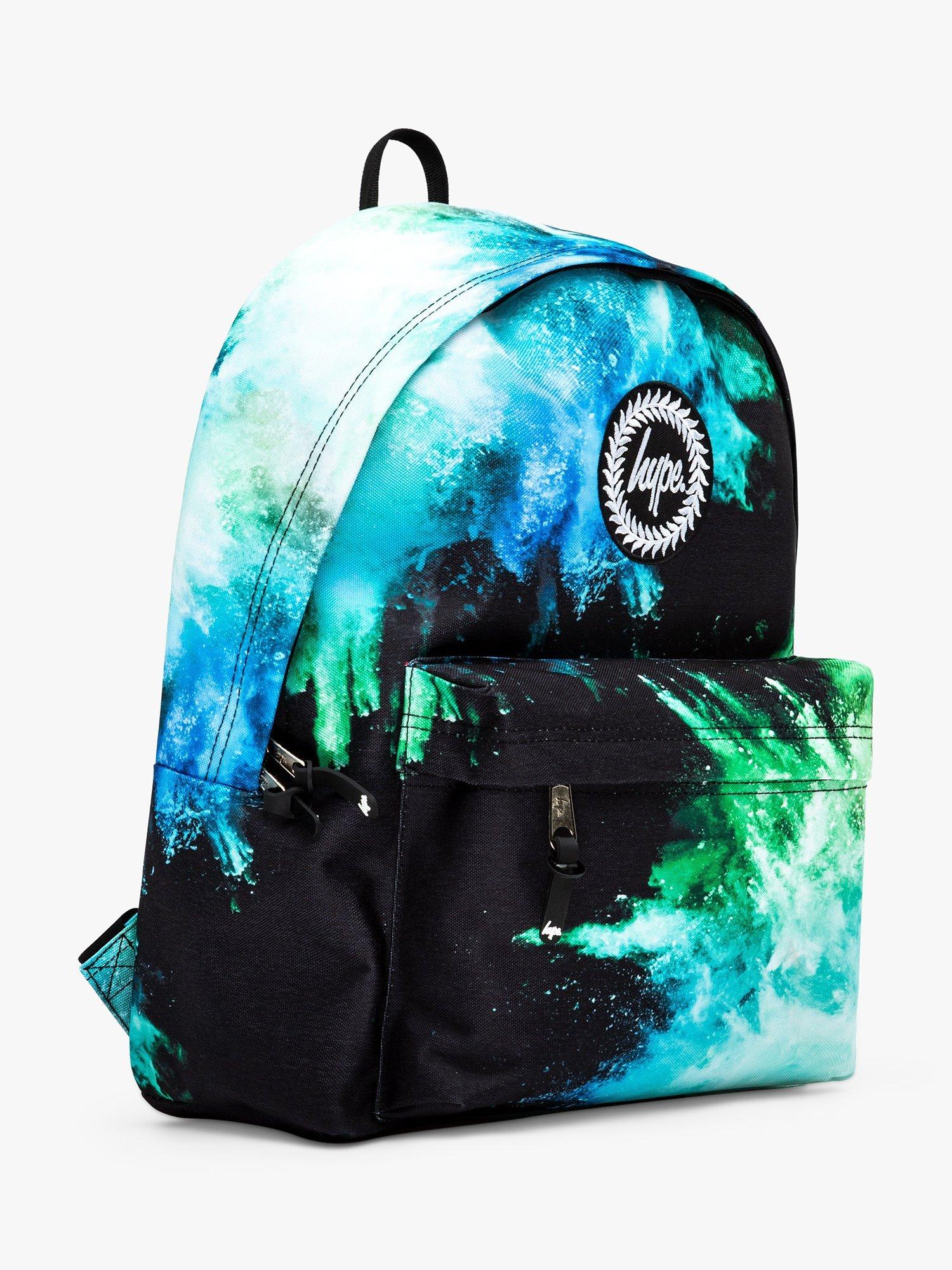 Hype Kids' Chalk Dust Backpack, Green/Blue/Black