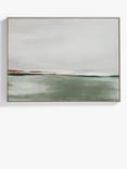 John Lewis 'Misty Fields' Abstract Framed Canvas, 75 x 100cm, Green/Multi