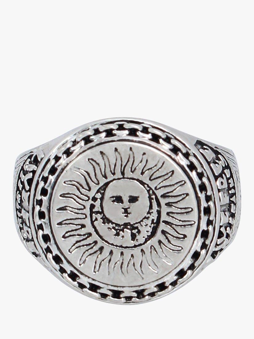 AllSaints Sun Signet Ring, Silver