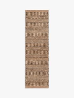 John Lewis Jute Grained Runner Rug, L240 x W70 cm, Black