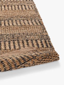 John Lewis Jute Grained Runner Rug, L240 x W70 cm - view 2, Black