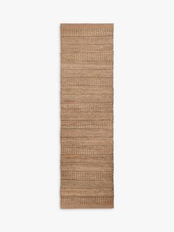John Lewis Jute Grained Runner Rug, L240 x W70 cm, Green
