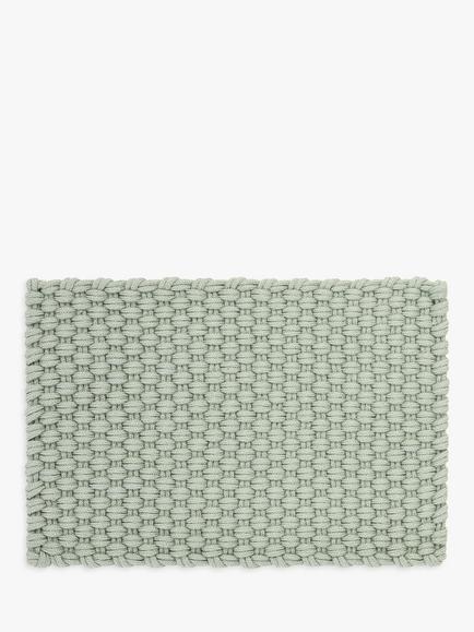 John Lewis Washable Doormat, Green Mid
