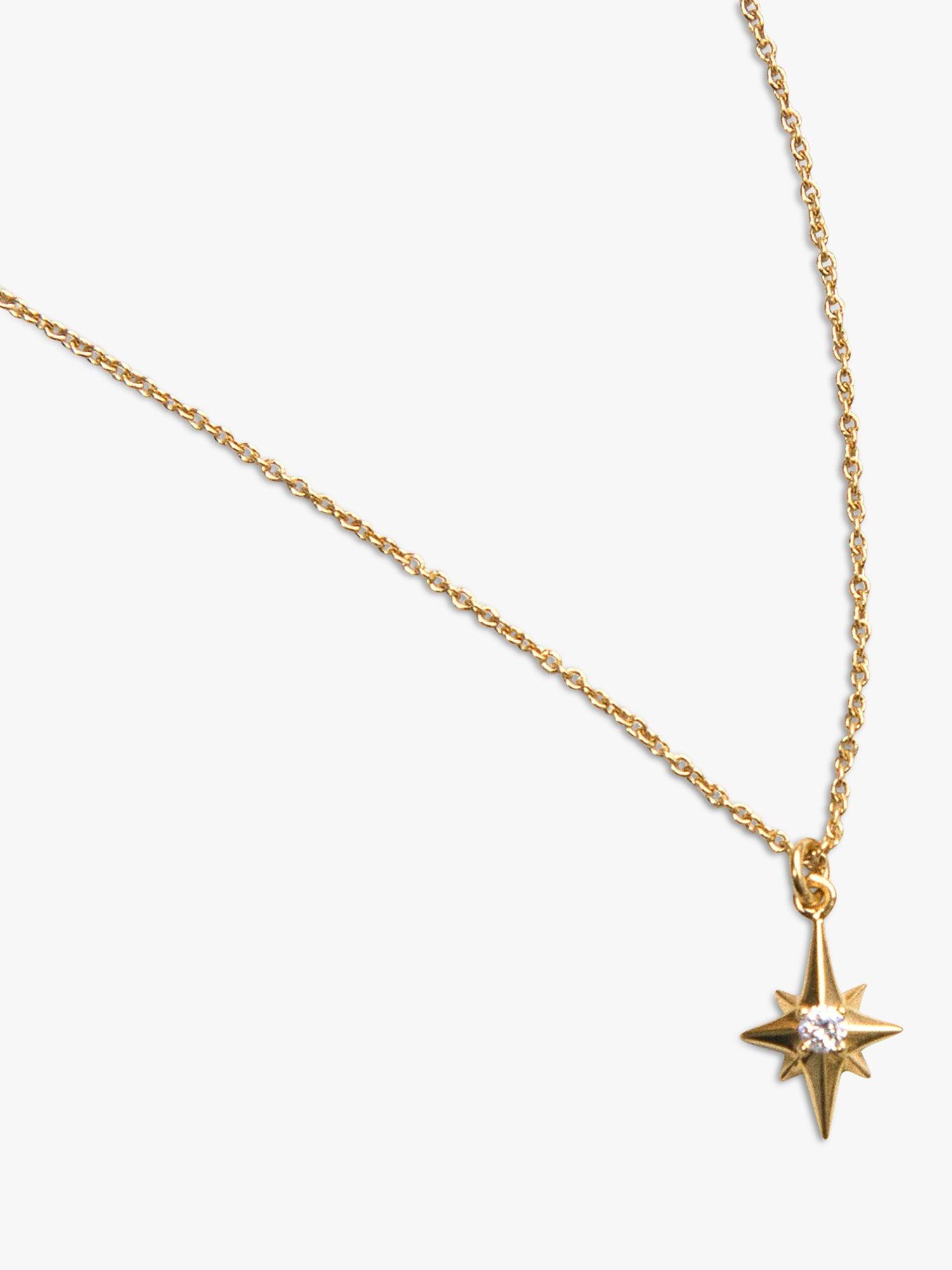 Product image 5 of 7, which shows Edge of Ember 14ct Gold Diamond North Star Pendant Necklace