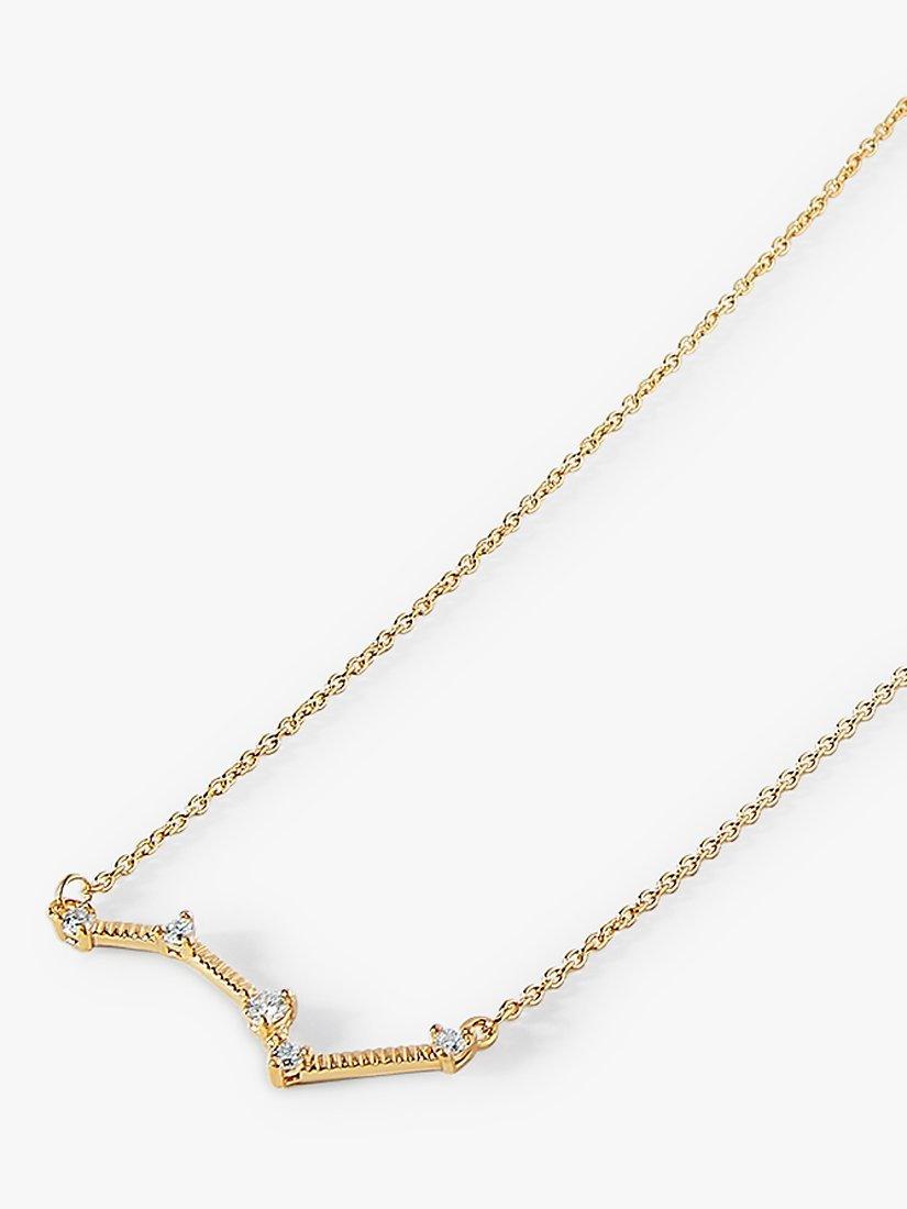 Product image 1 of 6, which shows Edge of Ember 14ct Gold Diamond Constellation Necklace, Yellow Gold
