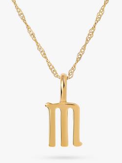 Edge of Ember 14ct Gold Initial Pendant Necklace, Yellow Gold, M
