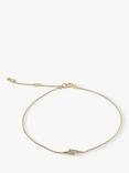 Edge of Ember 14ct Gold Diamond Lightning Bolt Chain Bracelet