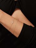 Edge of Ember 14ct Gold Diamond Lightning Bolt Chain Bracelet