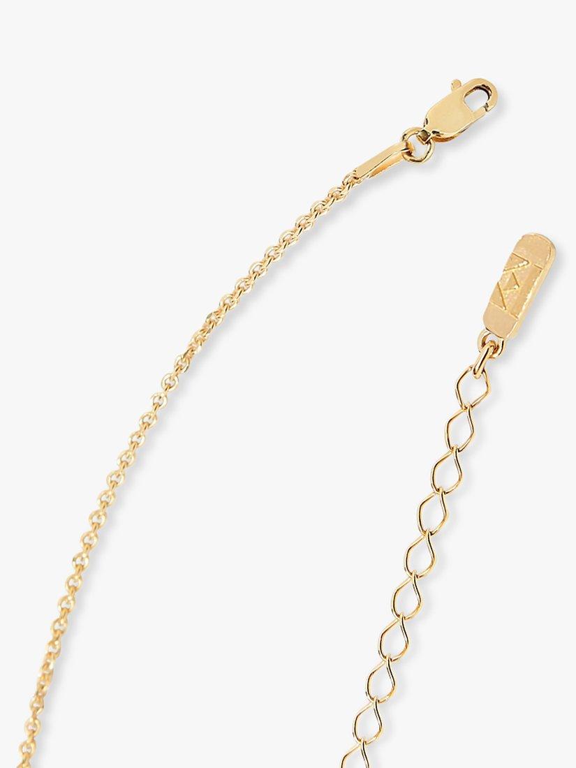 Product image 4 of 5, which shows Edge of Ember Solar Mother of Pearl Coin Pendant Necklace, Yellow Gold